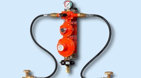 A semi-automatic manifold for optimum safety. The manifold is specially designed for commercial
kitchens and laboratories with a large number of points of consumption or long pipelines.