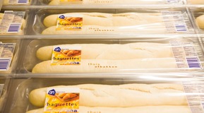 Inert gas packaging helps keep pre-baked baguettes fresher for longer.